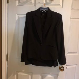 Anne Klein size 6 pinstripe brown suit